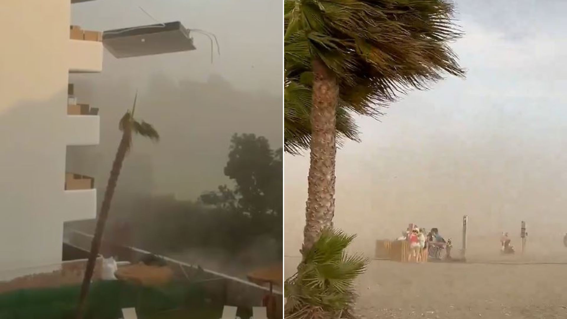 Βίντεο: Σκηνές χάους σε παραλία της Ισπανίας από την «Καταιγίδα του Σατανά» – Θυελλώδεις άνεμοι «σάρωσαν» την ακτή
