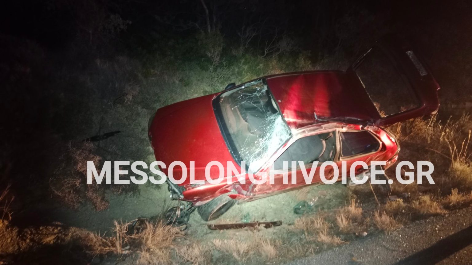 Τραγωδία στο Μεσολόγγι: Αυτοκίνητο εξετράπη της πορείας του και ανετράπη – Νεκρός ο 27χρονος οδηγός 