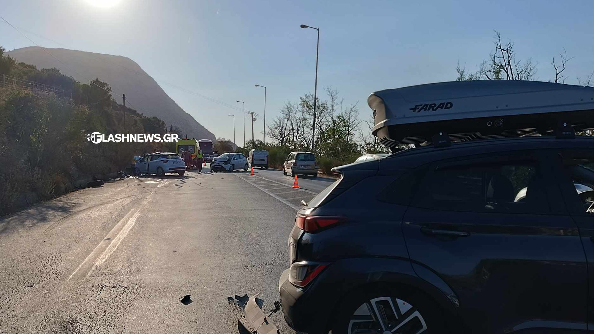 Χανιά: Δύο τραυματίες σε καραμπόλα τριών οχημάτων στον ΒΟΑΚ – ΦΩΤΟ