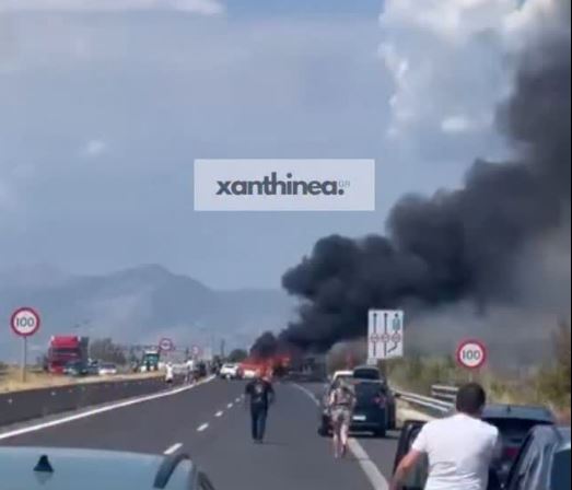 Ξάνθη: Απαγόρευση κυκλοφορίας όλων των οχημάτων στο σημείο του τροχαίου με τους τρεις νεκρούς