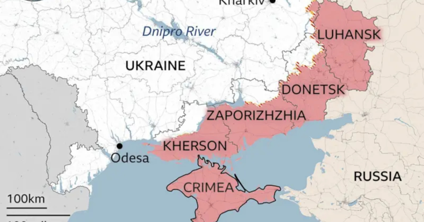 BBC: Οι περιοχές της Ουκρανίας που θέλει ο Πούτιν