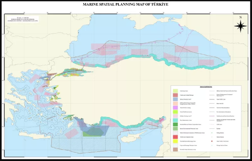 Τουρκία: Εξέδωσε χάρτες για θαλάσσια πάρκα σε Αιγαίο και Ανατολική Μεσόγειο – Αποκλείει το Καστελλόριζο