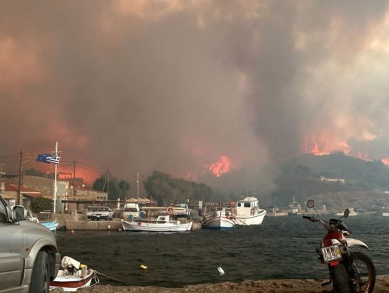 φωτιά, Χίος, παραλία, απεγκλωβισμοί