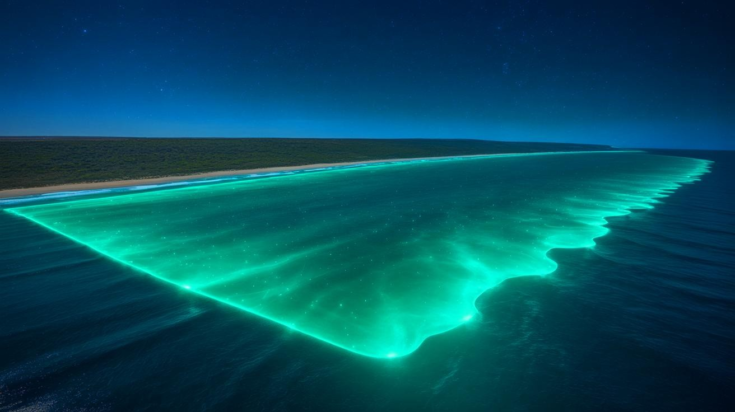 Η εντυπωσιακή τιρκουάζ λάμψη του, ορατή από το διάστημα, καταγράφηκε για πρώτο φορά από το διαστημόπλοιο της ΝΑSA, το PACE, το οποίο είναι εξοπλισμένο με το προηγμένο σύστημα Ocean Color Instrument (OCI). Φωτογραφία: https://www.energy-reporters.com