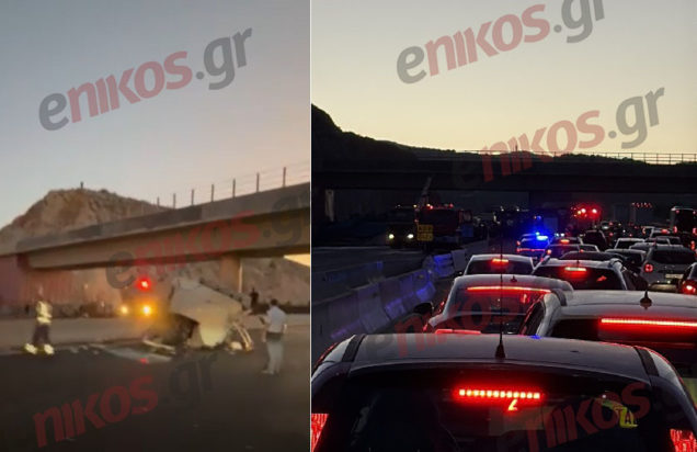 Κορίνθος, τροχαίο, νταλίκα, φωτιά