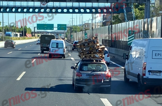 Αυτοκίνητο, παλέτες, Αττική Οδός