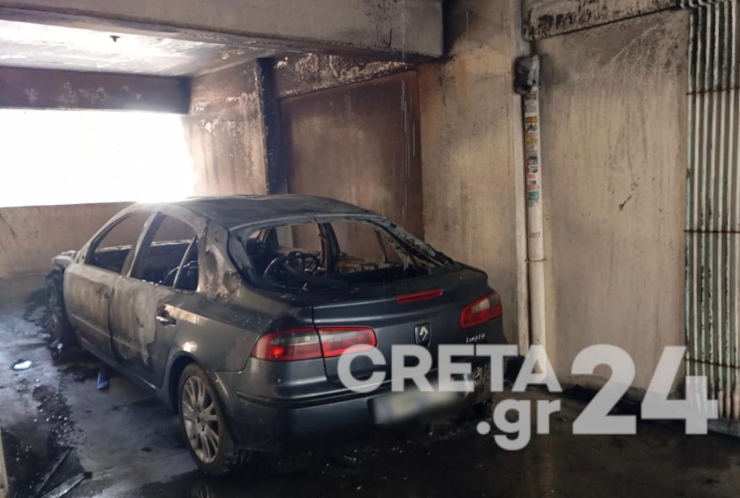 κρήτη αυτοκίνητο φωτιά