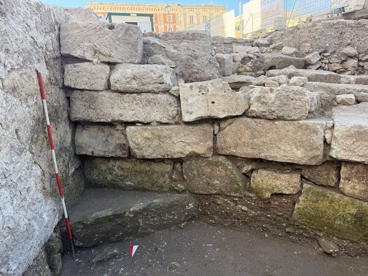 Τείχος του Βυζαντινού κάστρου στο Λέτσε. Φωτογραφία: Soprintendenza Archeologia Belle Arti e Paesaggio Brindisi Lecce e Taranto