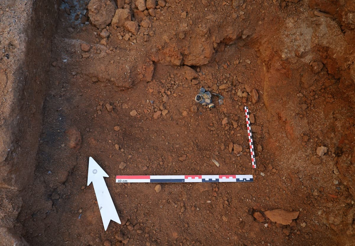 Ο θησαυρός που βρέθηκε στο εσωτερικό της ρωμαϊκής οικίας υπέστη της ζημιές της πυρκαγιάς πριν από 18 αιώνες. Φωτογραφία: Muzeul Național de Istorie a României