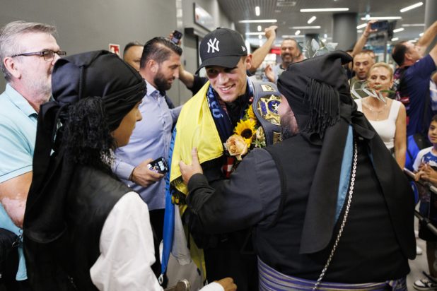 ΘΕΣΣΑΛΟΝΙΚΗ ΑΦΙΞΗ ΤΟΥ ΠΑΓΚΟΣΜΙΟΥ ΠΡΩΤΑΘΛΗΤΗ ΠΑΛΗΣ ΓΙΩΡΓΟΥ ΚΟΥΓΙΟΥΜΤΣΙΔΗ