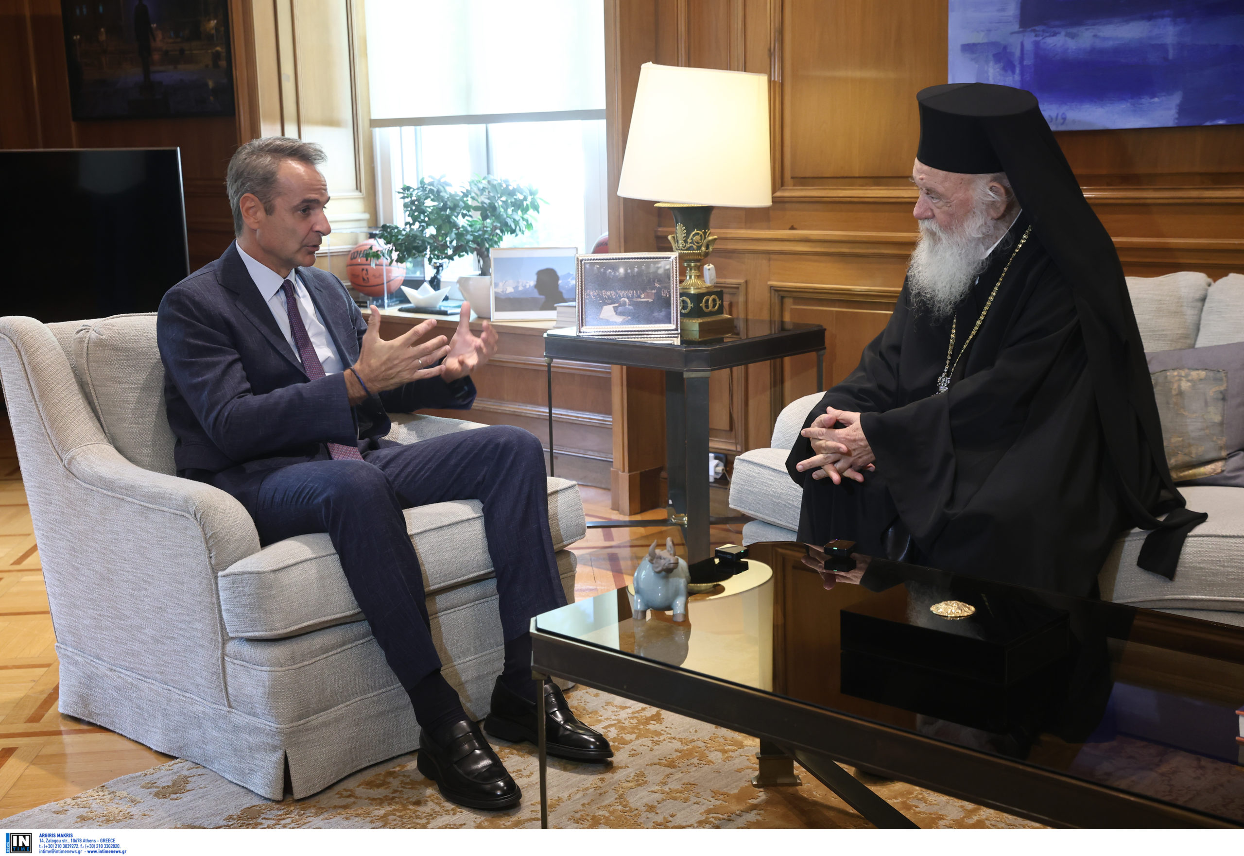 Συνάντηση Μητσοτάκη με τον Αρχιεπίσκοπο Ιερώνυμο στο Μέγαρο Μαξίμου – Τι συζήτησαν