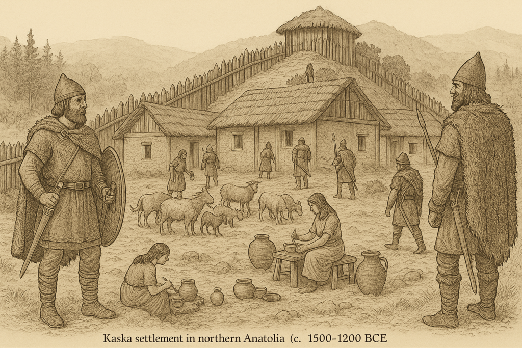 Ο οικισμός της εποχής του Χαλκού των Κάσκα στην Ανατολία – με σπίτια πλαισιωμένα με ξύλο και κτισμένα από ωμόπλινθοι, αμυντικούς φράκτες από πασσάλους και καθημερινή ζωή με βοσκή προβάτων και κατσικών: Αρχαιολογική ανασκευή του Oymaağaç Höyük. Φωτογραφία: www.anatolianarchaeology.net