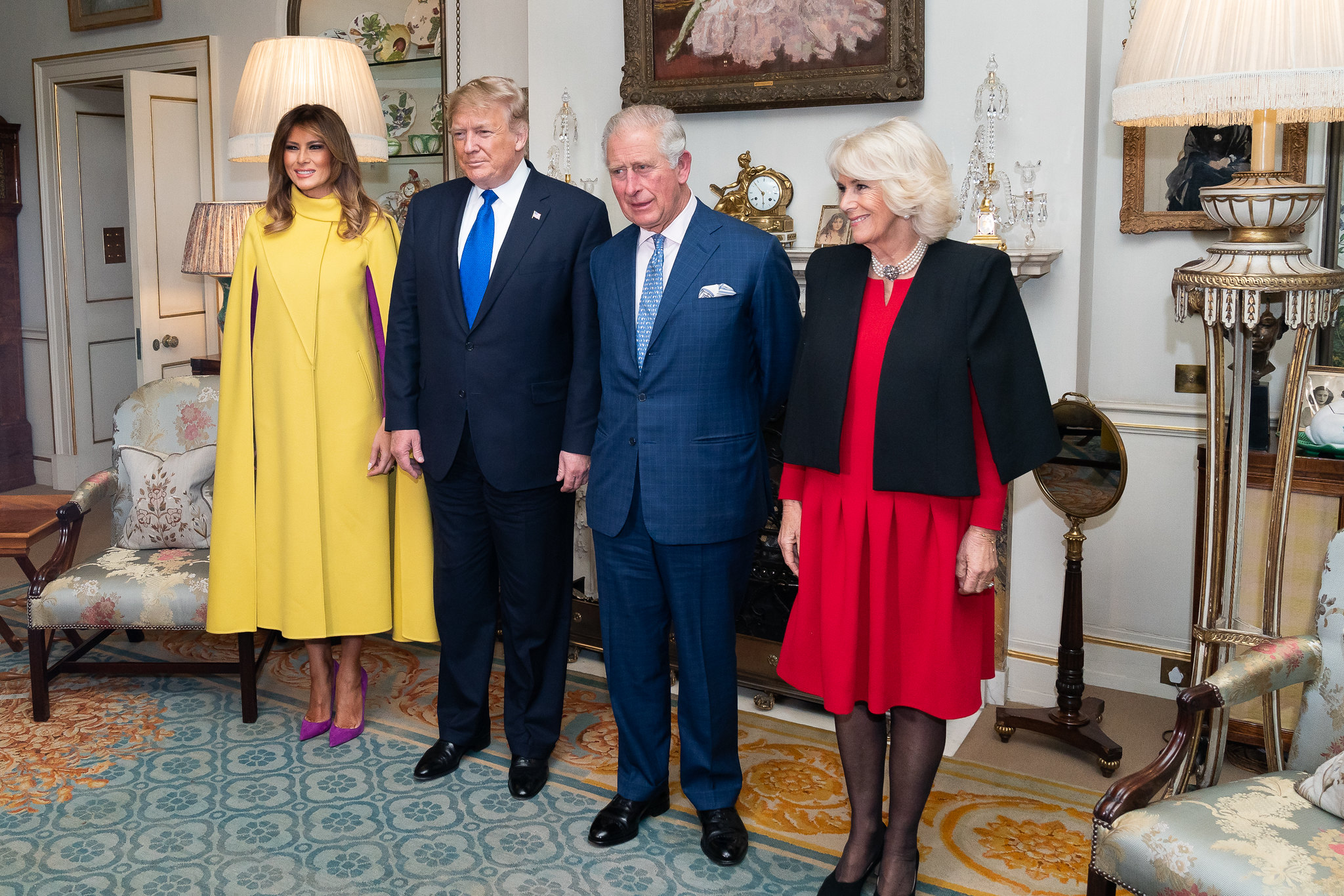 Ντόναλντ Τραμπ Βασιλιάς Κάρολος Καμίλα Μελάνια Τραμπ
