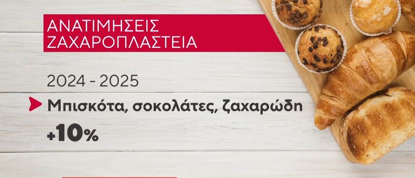 Ακρίβεια: Πικρά τα γλυκά – «Τσίμπησαν» οι τιμές και στα αρτοσκευάσματα
