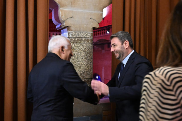 πρόεδρος του ΠΑΣΟΚ-Κινήματος Αλλαγής, Νίκος Ανδρουλάκης, πρόεδρος του Ευρωπαϊκού Συμβουλίου, Αντόνιο Κόστα,