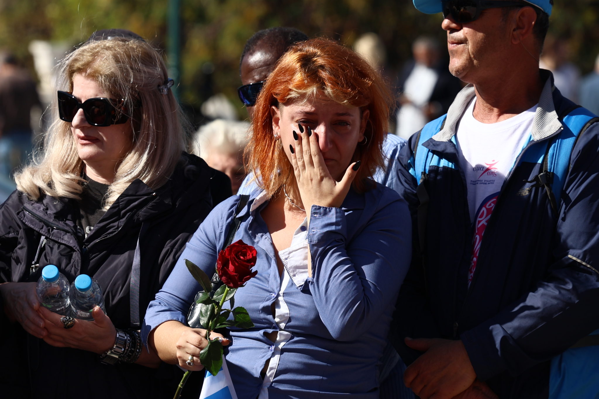 Τέμπη κατάθεση λουλουδιών μνημείο