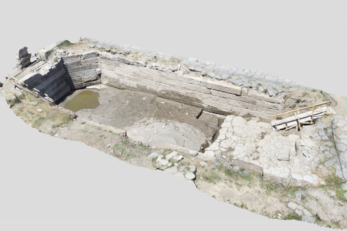 Τρισδιάστατο μοντέλο της αρχαίας ρωμαϊκής δεξαμενής. Φωτογραφία: Marcello Mogetta / University of Missouri