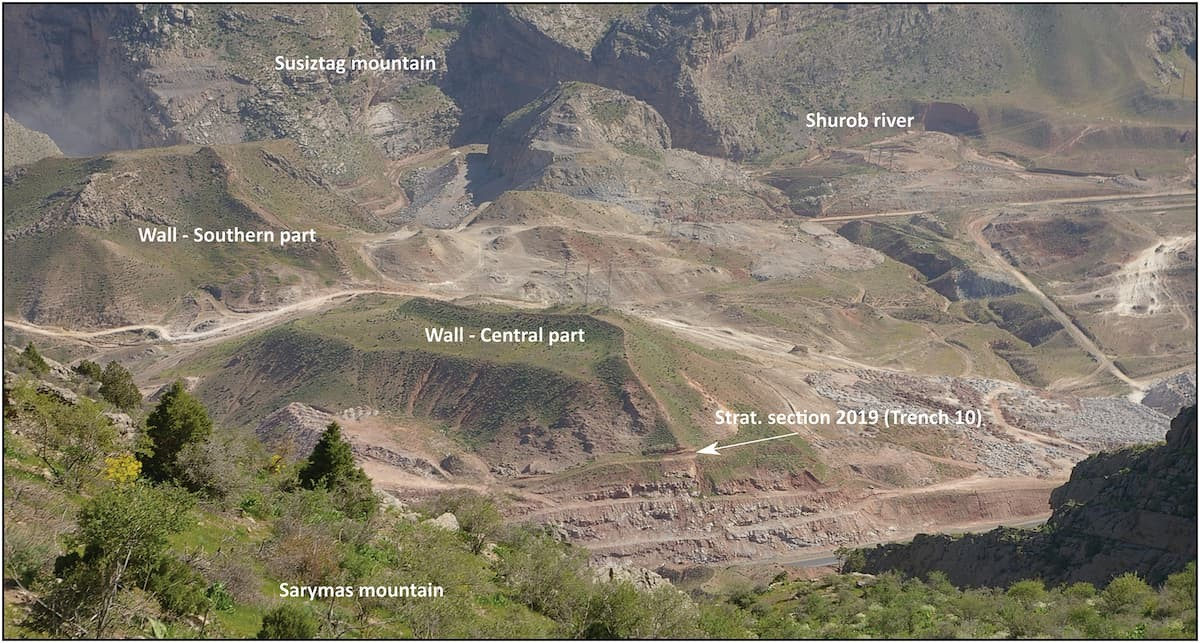 Το Τείχος του Νταρμπάντ όπως φαίνεται από τον βορρά (από την κορυφή του όρους Σαρίμας). Πηγή: L. Stančo