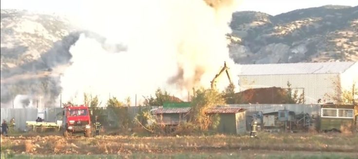 Φωτιά σε εργοστάσιο στις Σέρρες