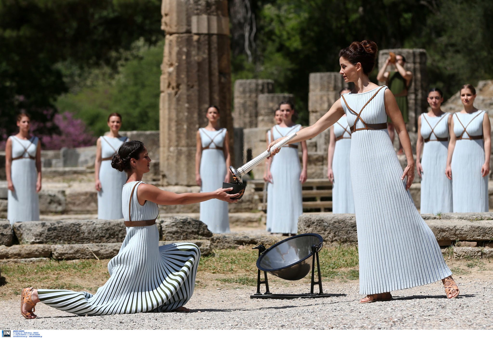 Ολυμπιακή φλόγα, Τελετή Αφής, Αρχαία Ολυμπία