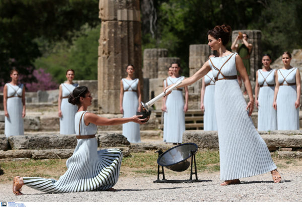 Ολυμπιακή φλόγα, Τελετή Αφής, Αρχαία Ολυμπία