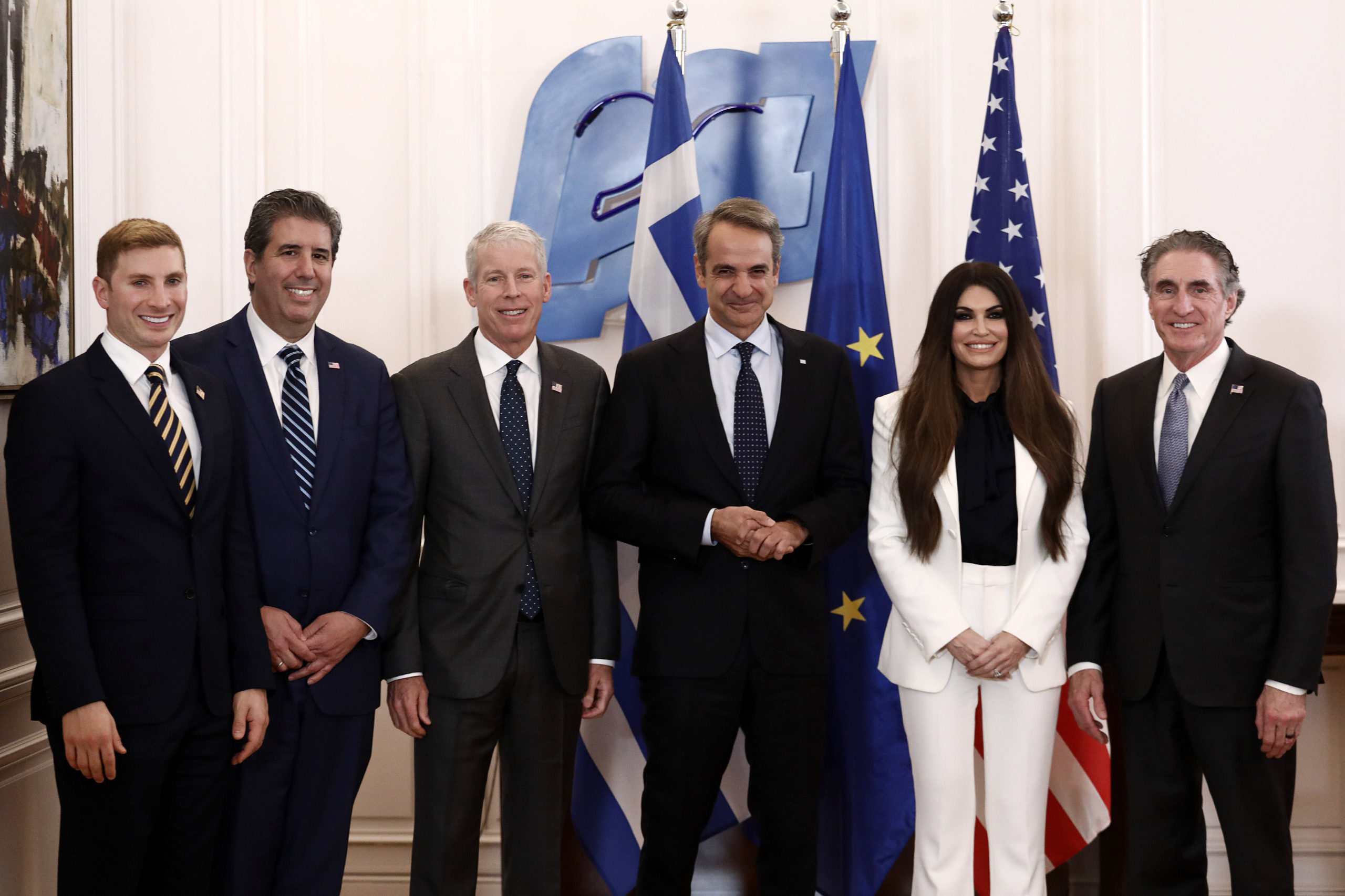 Κυριάκος Μητσοτάκης, Κίμπερλι Γκιλφόιλ, Κρις Ράιτ και Νταγκ Μπέργκμαν