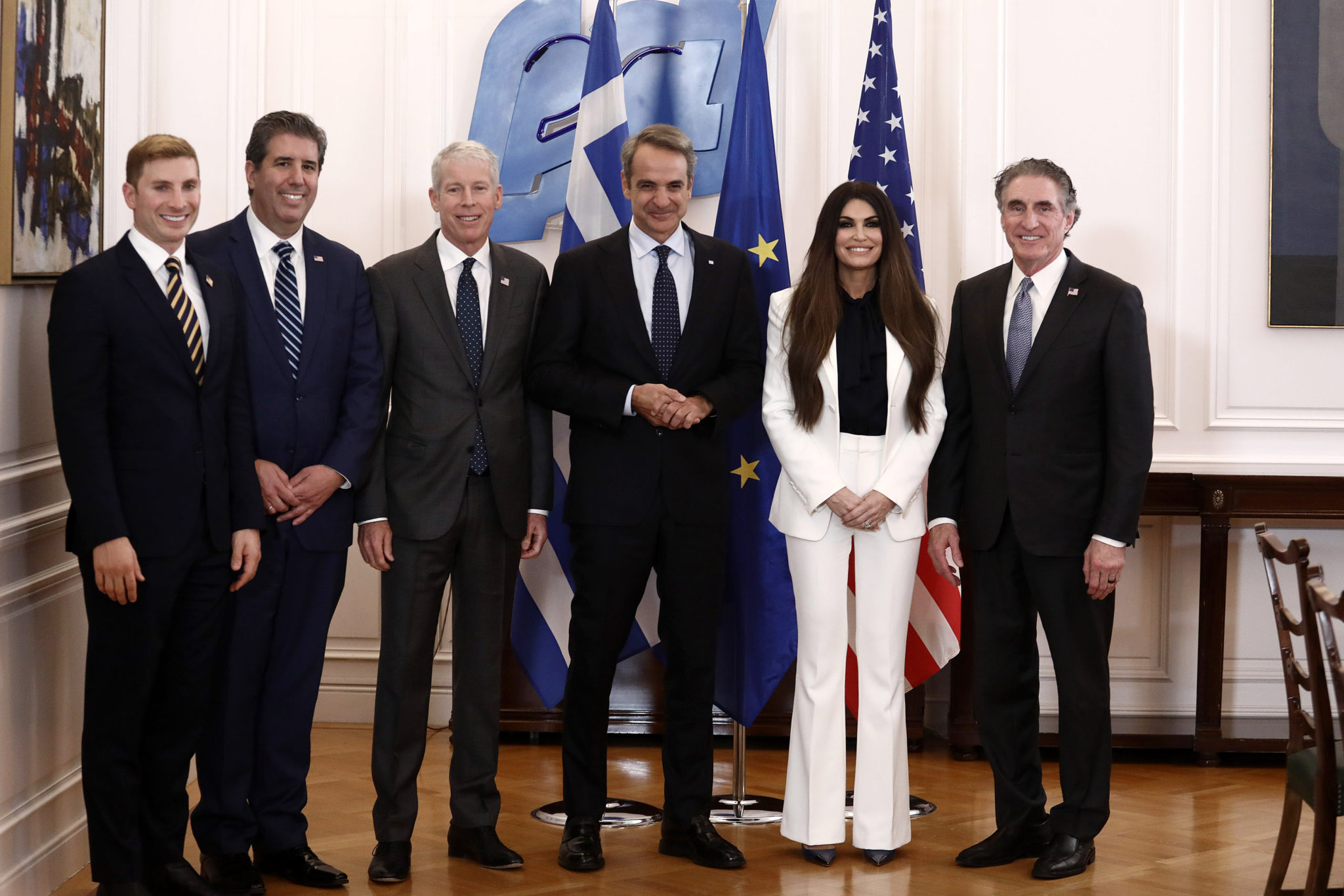 Κυριάκος Μητσοτάκης, Κίμπερλι Γκιλφόιλ, Κρις Ράιτ και Νταγκ Μπέργκμαν