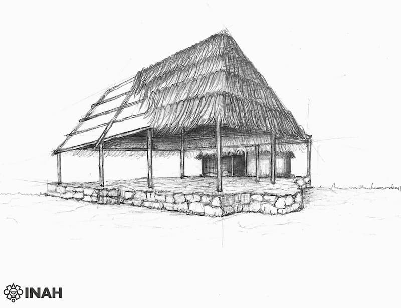 Η τοποθέτηση του γλυπτού στην είσοδο του περιβόλου υποδείκνυε ότι αυτός ο χώρος δεν λειτουργούσε ως κατοικία.