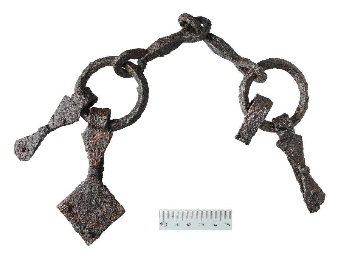 Χαλινάρι από έναν τάφο στη Σύλτα. Φωτογραφία: Arkeologerna