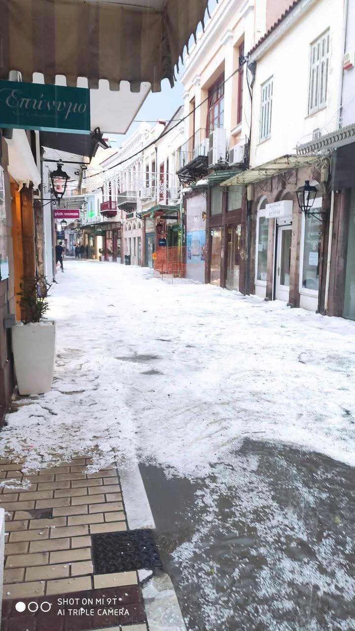Κακοκαιρία adel, Μυτιλήνη, Λέσβος