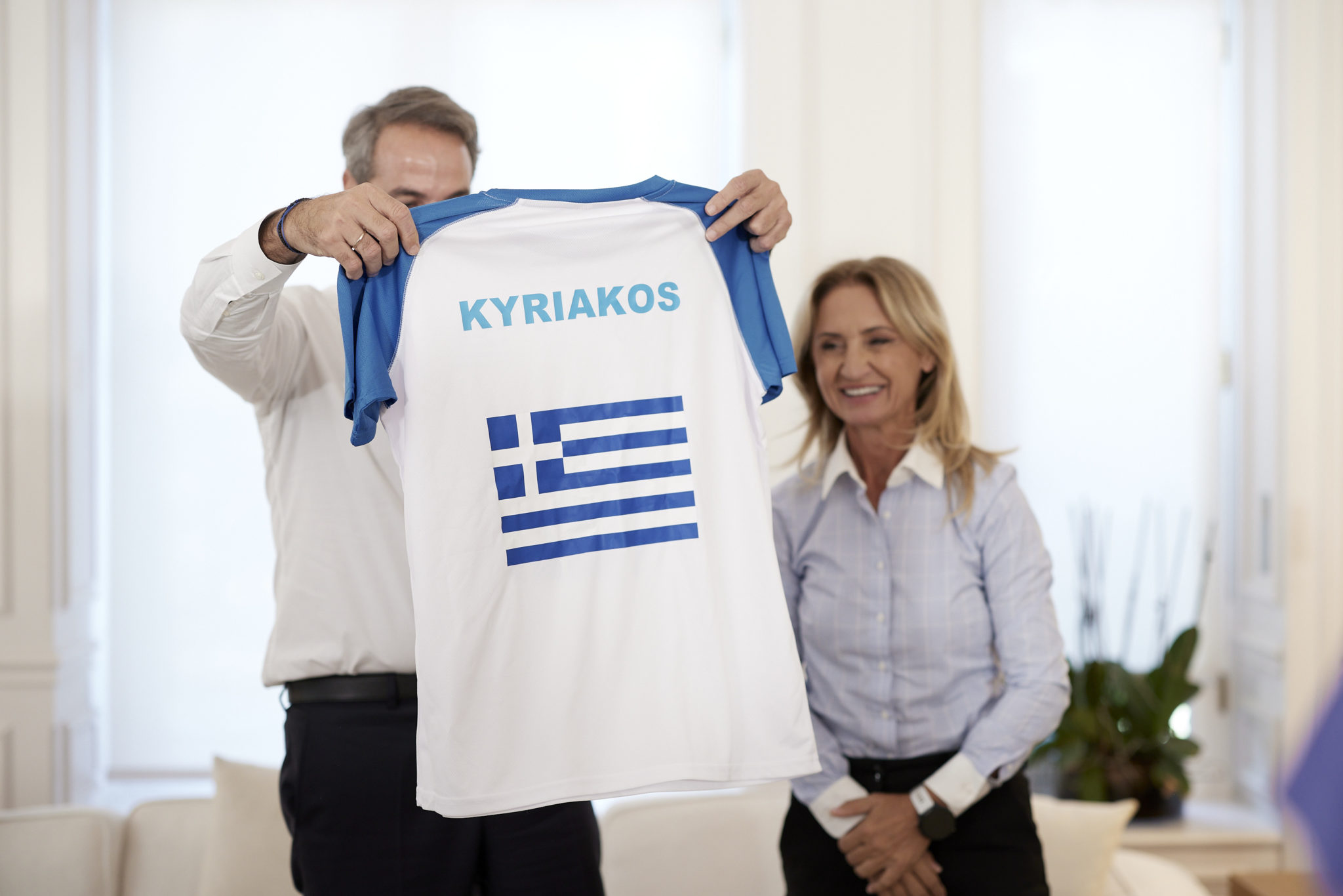 συνάντηση του Πρωθυπουργού Κυριάκου Μητσοτάκη με μαραθωνοδρόμους