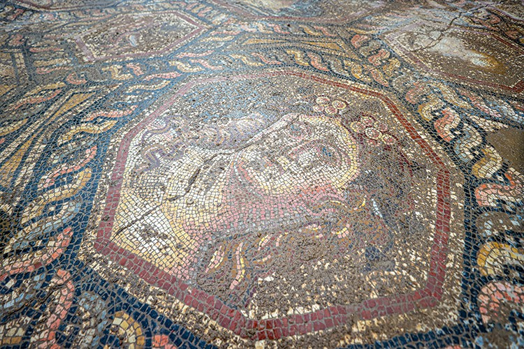 Λεπτομέρεια από το ψηφιδωτό.