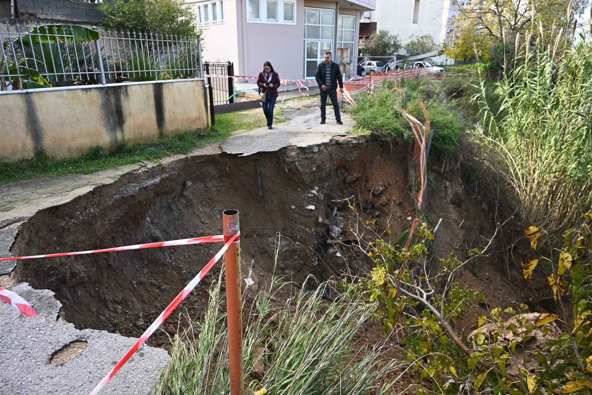 καθίζηση, ρέμα Πικροδάφνης, Άγιος Δημήτριος