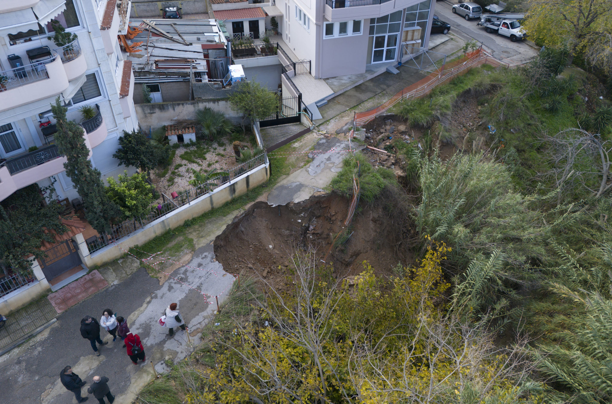 καθίζηση, ρέμα Πικροδάφνης, Άγιος Δημήτριος
