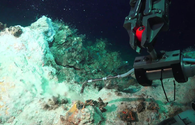 Δειγματοληψία υγρών θερμοκρασίας 180 βαθμών Κελσίου στη δομή 'White Sealhound'. Φωτογραφία: MARUM – Κέντρο Θαλάσσιων Περιβαλλοντικών Επιστημών, Πανεπιστήμιο της Βρέμης. Φωτογραφία: Pexels