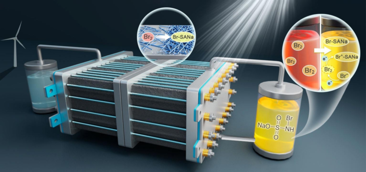 Ερευνητές αναπτύσσουν νέο σύστημα για μπαταρίες ροής βασισμένες στο βρώμιο, οι οποίες διαθέτουν υψηλή ενεργειακή πυκνότητα, μεγάλη διάρκεια ζωής και μεταφορά πολλαπλών ηλεκτρονίων. Πηγή: DICP