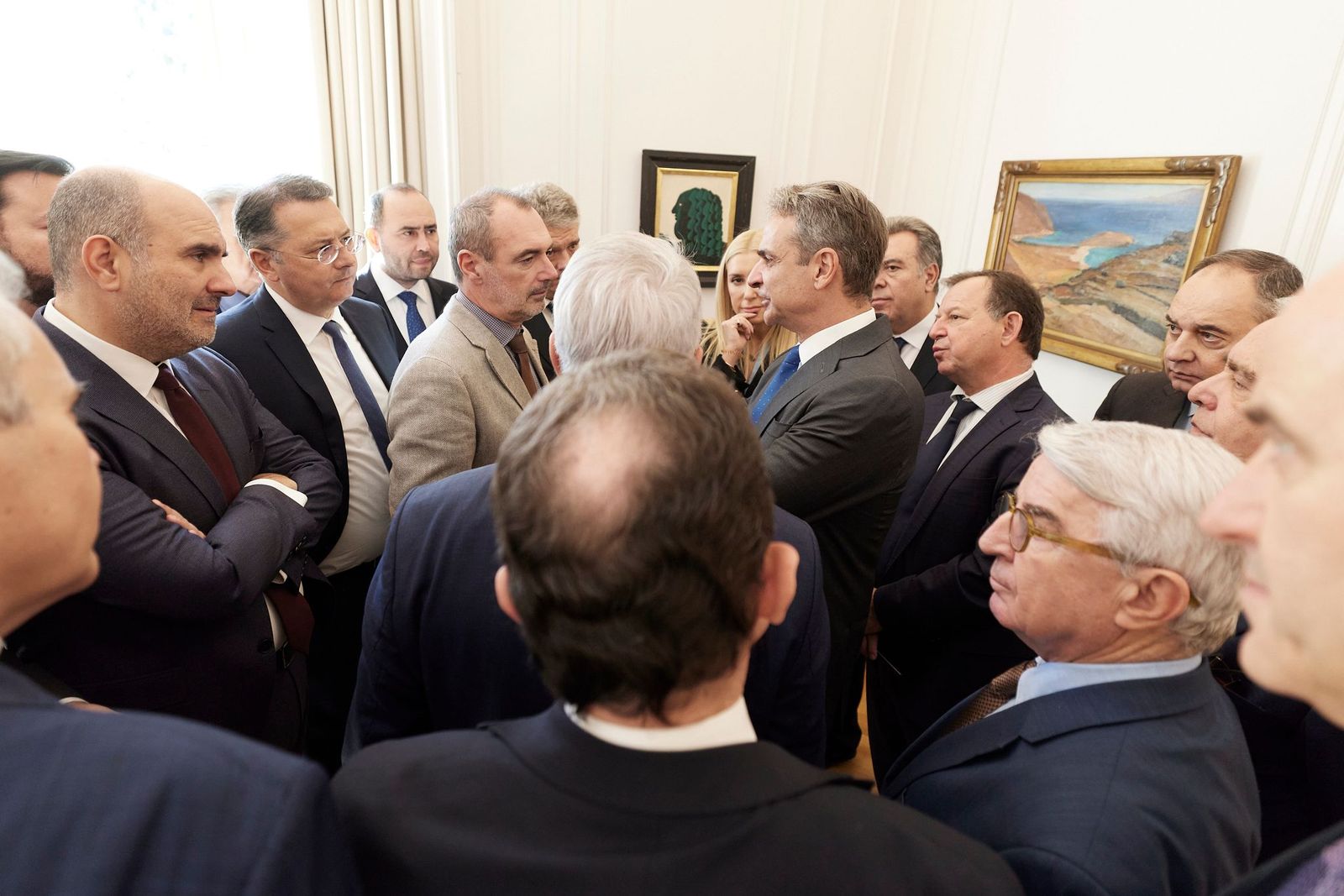 Συνάντηση βουλευτών της ΝΔ με τον Κυριάκο Μητσοτάκη,