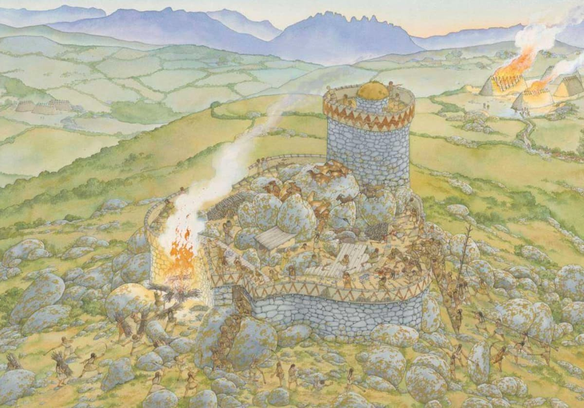 Αναπαράσταση επίθεσης στο Casteddu di Cuccuruzzu. Φωτογραφία: D. Groebner