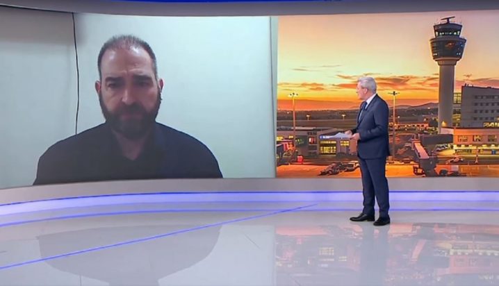πρόεδρος της Ένωσης Ελεγκτών Εναέριας Κυκλοφορίας, Παναγιώτης Ψαρρός, ΑΝΤ1