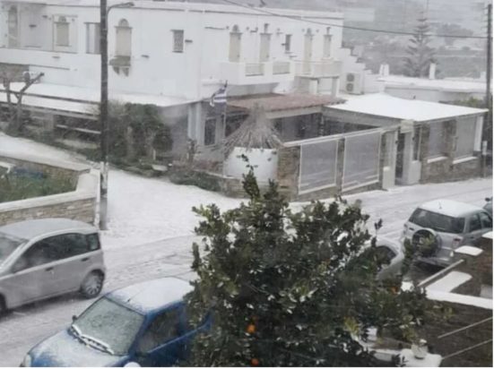 Τήνος- χιόνια