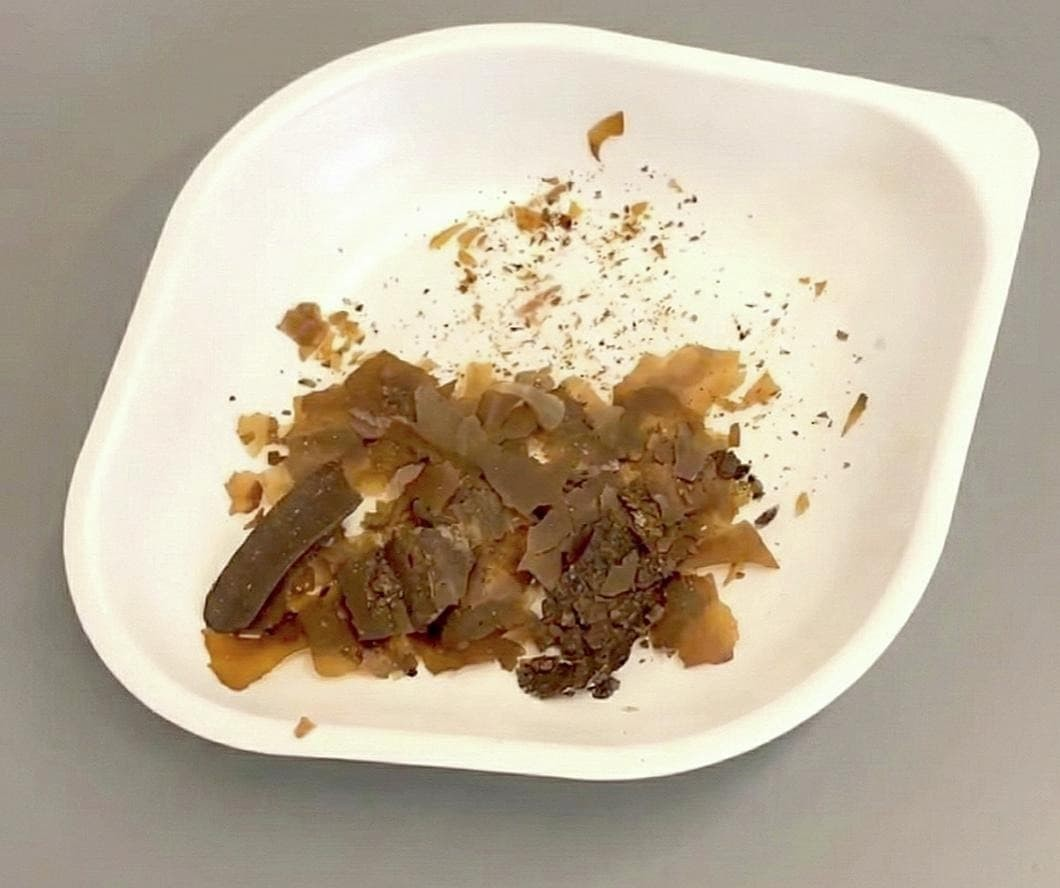 Αρχαιολογικό δείγμα που ελήφθη από το μυροδοχείο. Πηγή: C. Atila κ.ά. 2026