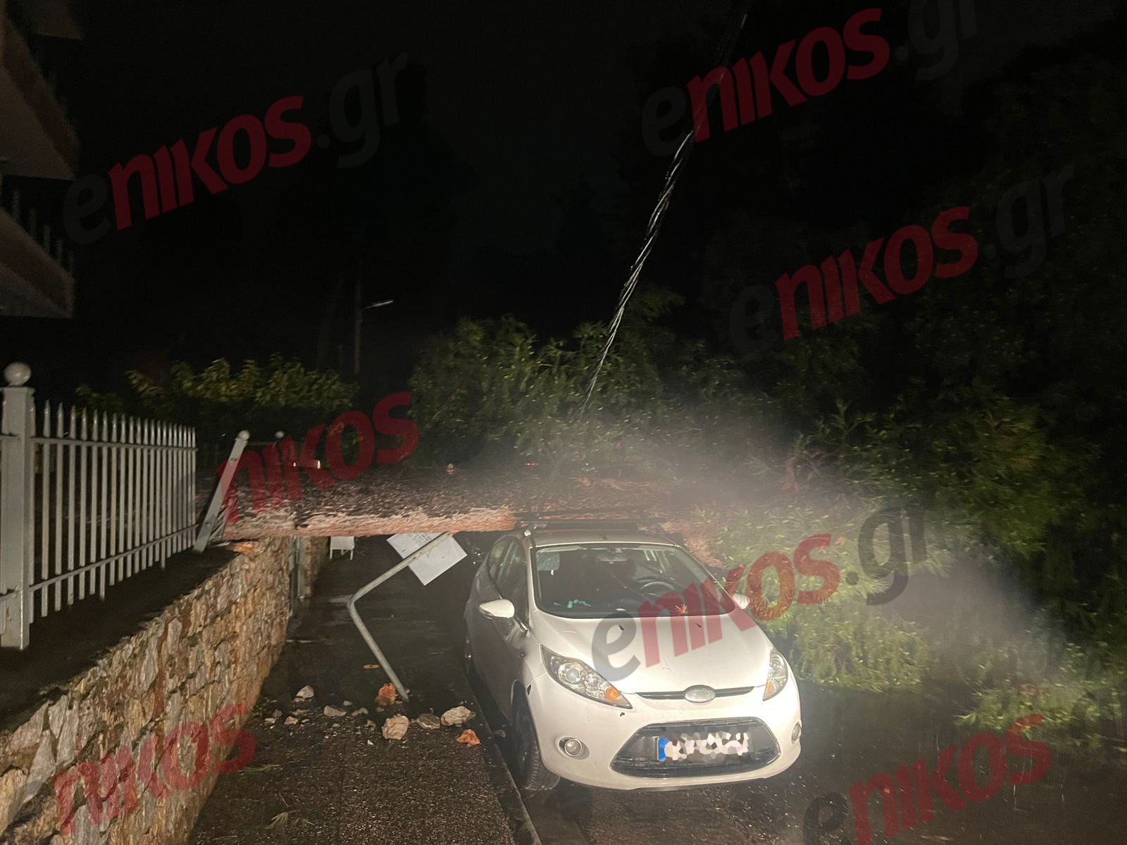 Δροσιά, Κακοκαιρία, πτώση, δέντρο