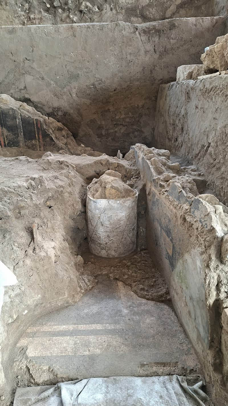 Ερείπια του εργαστηρίου της έπαυλης. Πηγή: Υπουργείο Πολιτισμού (Ministero della Cultura)