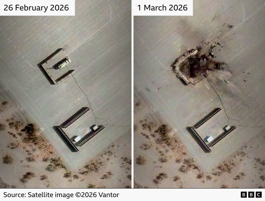 ζημιές, σύστημα ραντάρ, αεροπορική βάση Zahedan