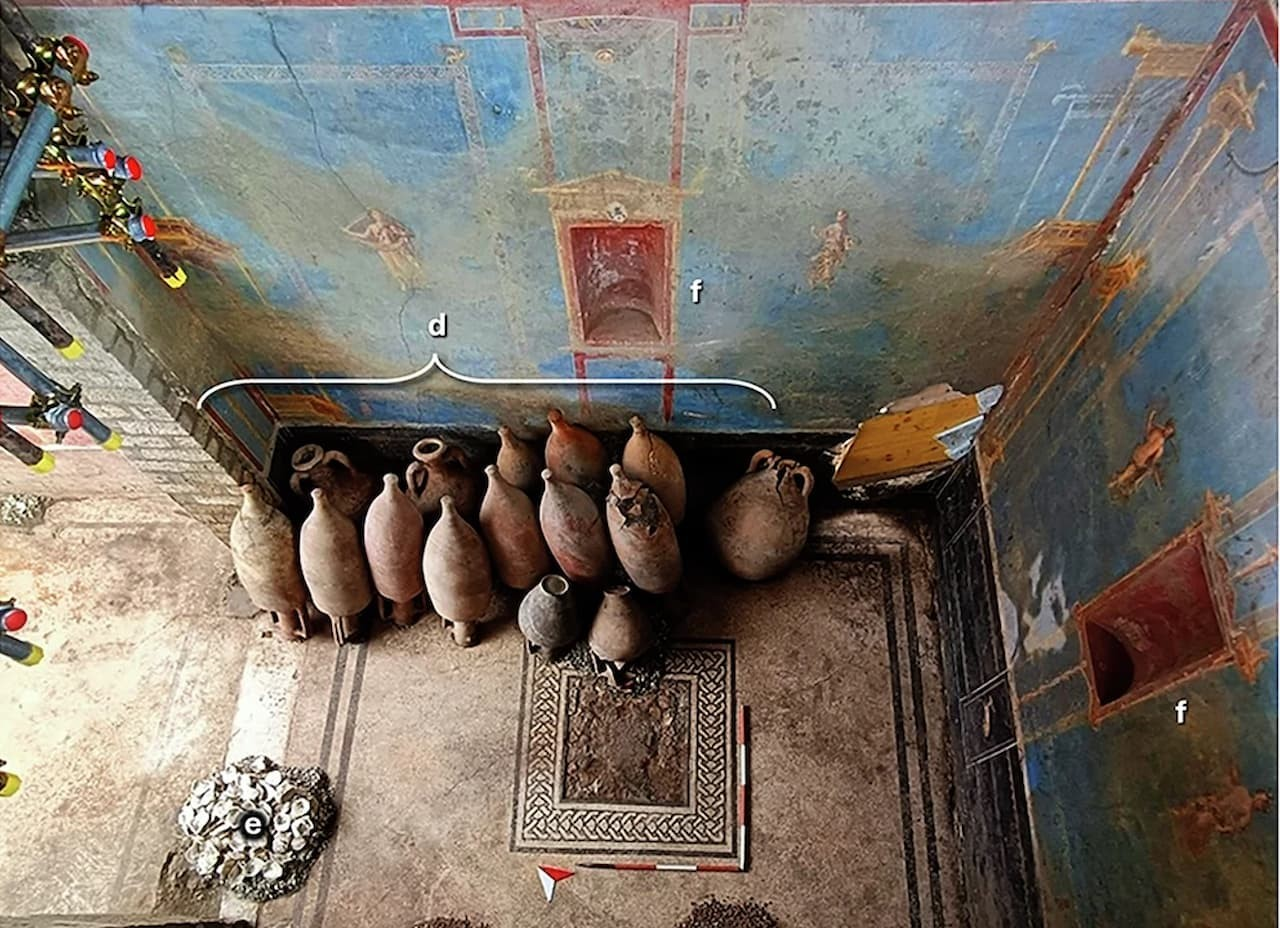 Αεροφωτογραφία του "Μπλε Δωματίου". Πηγή: Zuchtriegel, G. et al. 2024 / Αρχαιολογικό Πάρκο Πομπηίας