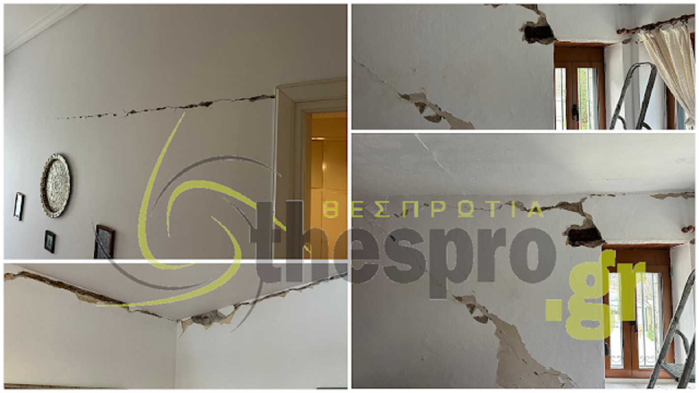 Σεισμός στη Θεσπρωτία: Ζημιές σε σπίτια στο Πολύδροσο Σουλίου