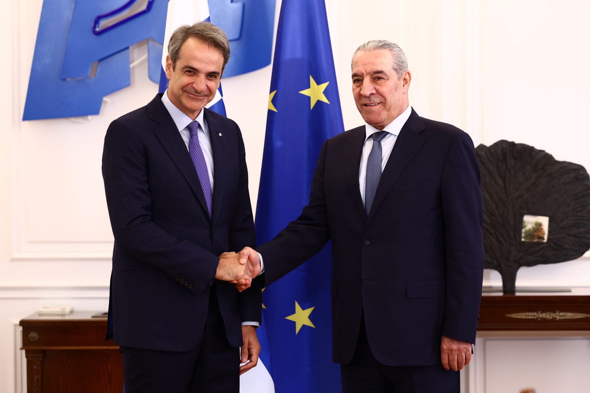 Κυριάκος Μητσοτάκης, Χουσεΐν Αλ-Σέιχ, Συνάντηση