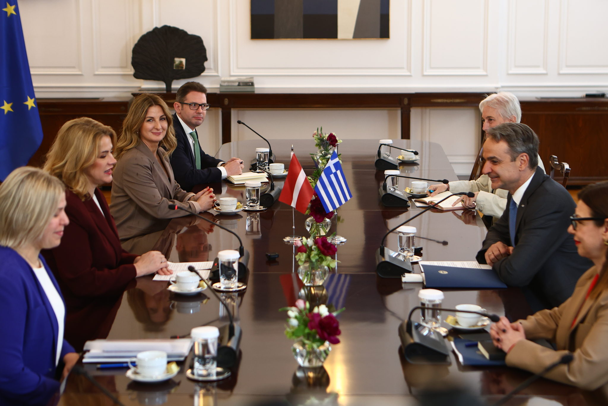 ΣΥΝΑΝΤΗΣΗ ΤΟΥ ΠΡΩΘΥΠΟΥΡΓΟΥ ΚΥΡΙΑΚΟΥ ΜΗΤΣΟΤΑΚΗ ΜΕ ΤΗΝ ΠΡΩΘΥΠΟΥΡΓΟ ΤΗΣ ΛΕΤΟΝΙΑΣ EVIKA SILINA