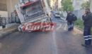 Πάτρα: Βούλιαξε απορριμματοφόρο λόγω καθίζησης σε δρόμο - Τραυματίστηκε εργαζόμενος