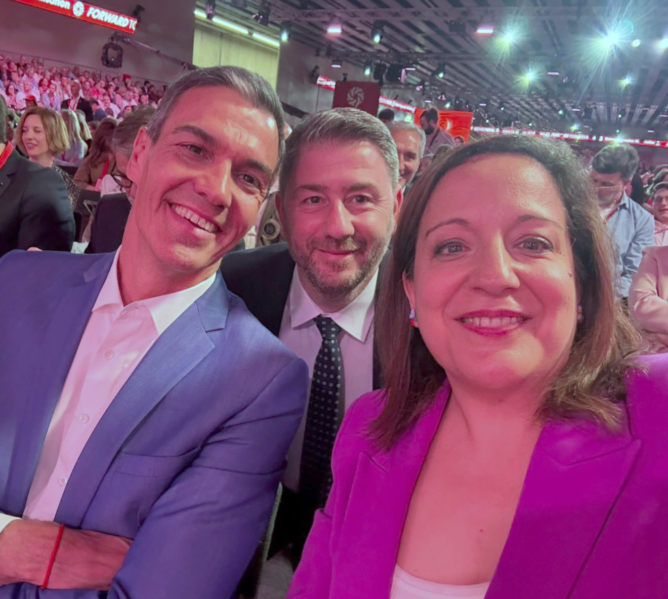 Νίκος Ανδρουλάκης, Πέδρο Σάντσεθ, Ιράτσε Γκαρσία